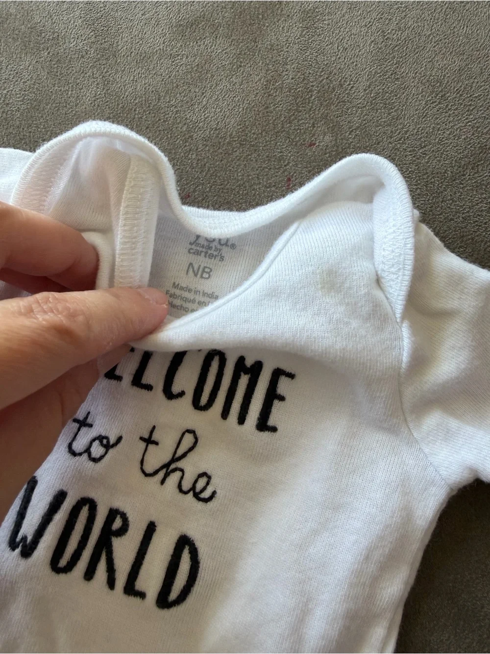 White 'Welcome to the World' Baby One-Piece Bodysuit